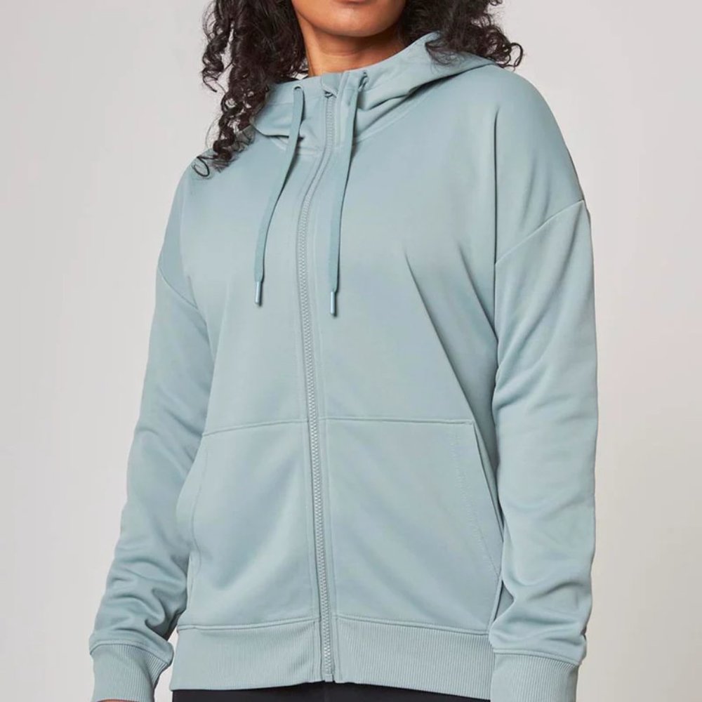 LIGHT BLUE PERFORMANCE WARM HOODIE, NEW WITH TAGS LARGE
